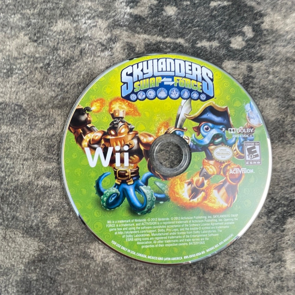 Skylanders Swap Force Nintendo Wii Game Disc Only Authentic Activision
